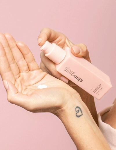 Model with Moisturizer